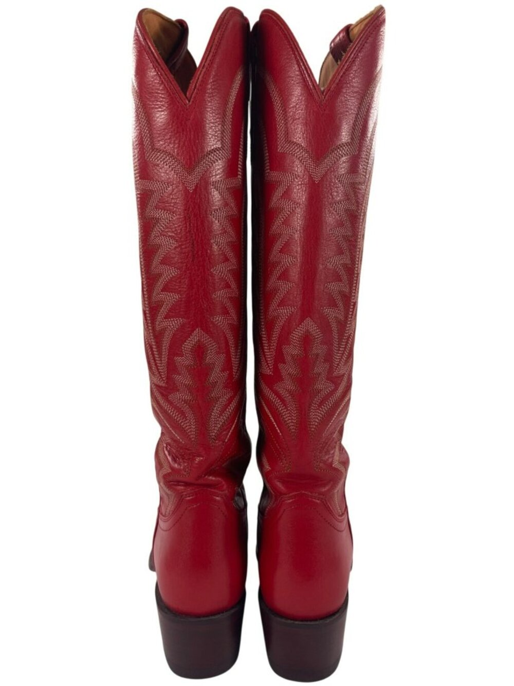 Tecovas The Abby Crimson Cowhide Leather Western Boots Women's Size 9B LIKE NEW - Picture 7 of 15